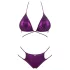Obsessive Balitta - splendente bikini con collare (viola) - M