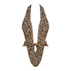   Trikini Audace in Stile Leopardo con Scollo Profondo - Obsessive Cancunella (S-L)