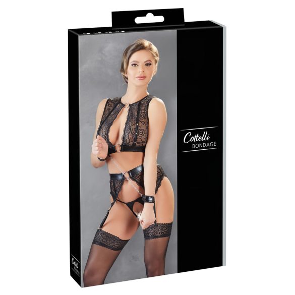 Cottelli Bondage - set intimo in pizzo (4 pezzi)