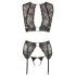 Cottelli Bondage - set intimo in pizzo (4 pezzi)