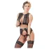 Cottelli Bondage - set di lingerie in pizzo + manette (4 pezzi) - M