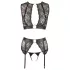 Cottelli Bondage - set di lingerie in pizzo + manette (4 pezzi) - M