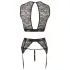 Cottelli Bondage - set di lingerie in pizzo + manette (4 pezzi) - M