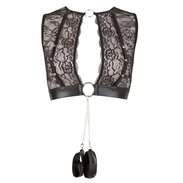 Cottelli Bondage - set intimo sexy pizzo 4 pezzi - L