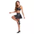 Cottelli - completo opaco con top stringato e minigonna (nero)