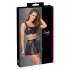 Cottelli - completo opaco con top stringato e minigonna (nero) - M