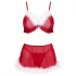 Cottelli - set di lingerie natalizia (rosso)