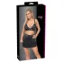 Cottelli - completo top e minigonna in similpelle (nero)