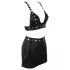 Cottelli - completo top e minigonna in similpelle (nero)