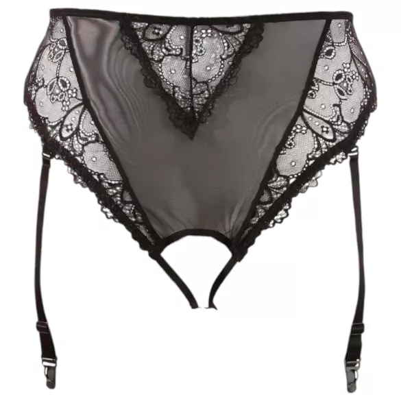 Cottelli Plus Size - slip con giarrettiere in pizzo (nero)