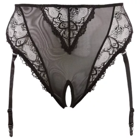 Cottelli Plus Size - slip con giarrettiere in pizzo (nero)