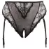 Cottelli Plus Size - slip con giarrettiere in pizzo (nero) - XXXXL