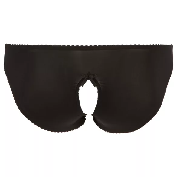 Cottelli Plus Size - slip di pizzo aperto (nero) - 2XL