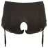Cottelli Plus Size - perizoma aperto con reggicalze (nero) - 2XL
