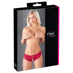 Cottelli - perizoma donna aperto con fiocco - rosso - M