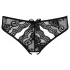 NO:XQSE - perizoma donna aperto con fiocco - nero - XL