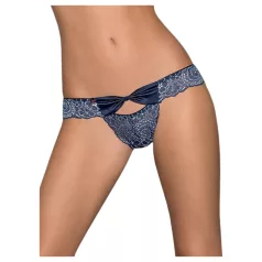 Obsessive - slip donna ricamato con fiocco - blu