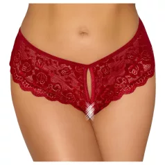 Cottelli - slip aperto in pizzo - rosso - M