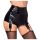 Noir - shorts lucidi con giarrettiera (nero) - M