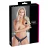 Cottelli - slip donna aperto con perline e fiori - nero