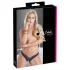 Cottelli - slip donna aperto con perline e fiori - nero