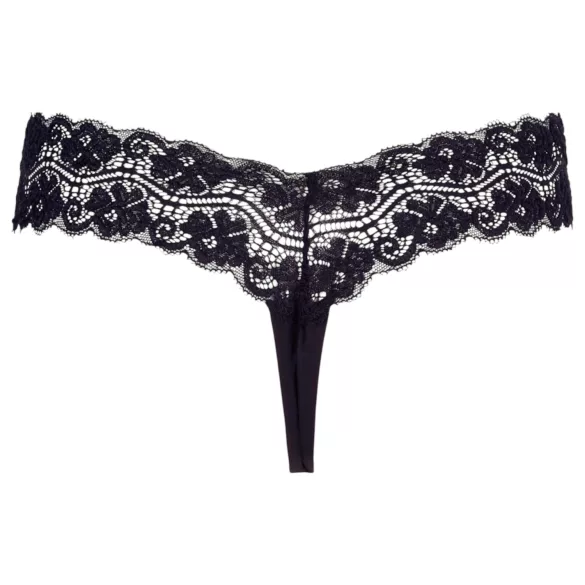 Cottelli - tanga pizzo con doppia perla - nero