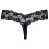Cottelli - tanga pizzo con doppia perla - nero - L