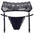 Cottelli - Reggicalze in pizzo e perizoma (nero) - XL