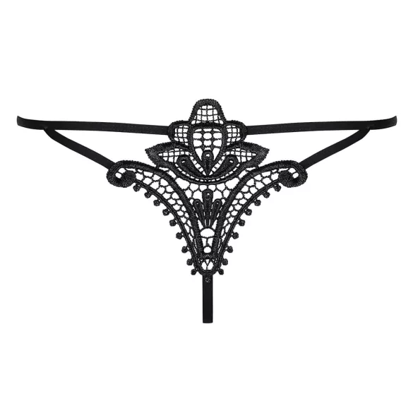 Obsessive - tanga donna floreale - nero