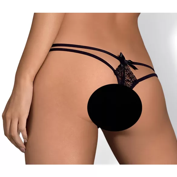 Obsessive Intensa - perizoma con doppia fascia - pizzo nero