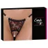 Cottelli - tanga di lusso con perle e rose - nero