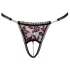 Cottelli - tanga di lusso con perle e rose - nero