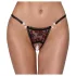 Cottelli - tanga di lusso con perle e rose - nero - M/L