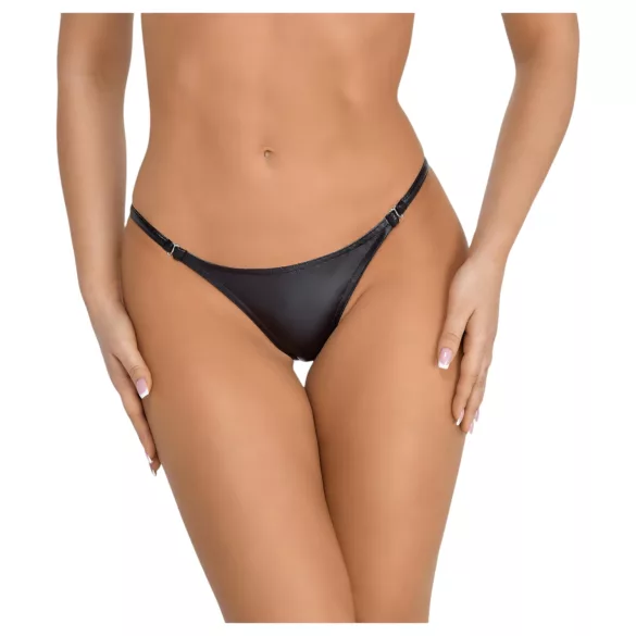 Noir - tanga effetto lucido - nero - L/XL
