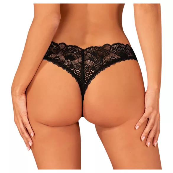 Obsessive Donna Dream - tanga aperta in pizzo - nero - M/L