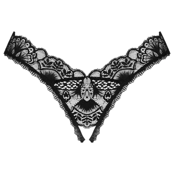 Obsessive Donna Dream - tanga aperta in pizzo - nero - M/L