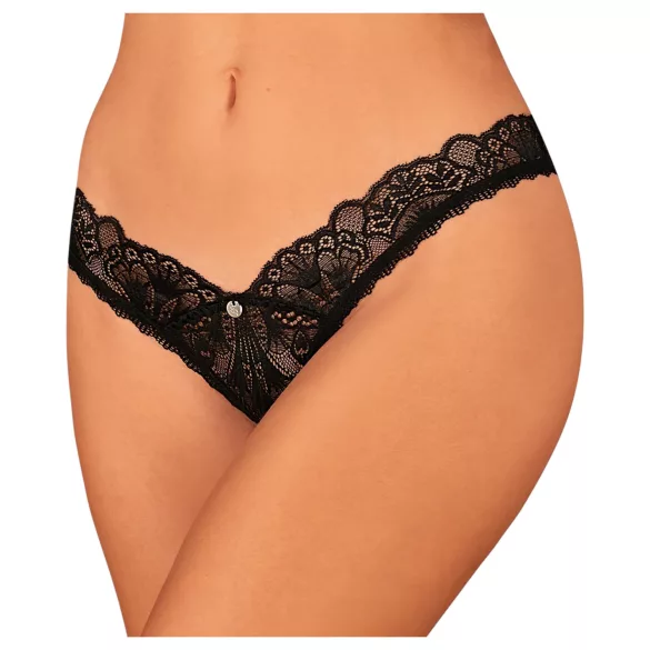 Obsessive Donna Dream - tanga aperta in pizzo - nero - XL/XXL