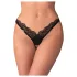 Obsessive - tanga trasparente in pizzo - nero - 2XL/3XL