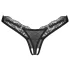 Obsessive - tanga trasparente in pizzo - nero - 2XL/3XL
