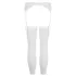 NO:XQSE - completo intimo con reggicalze in pizzo - bianco