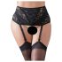 Cottelli Taglia Plus - reggicalze in pizzo e corsetto (nero) - XL
