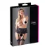 Cottelli Plus Size - reggicalze con pizzo e lacci - nero - 2XL