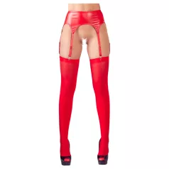 NO:XQSE - set reggicalze lucido - rosso - L/XL
