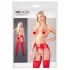 NO:XQSE - set reggicalze lucido - rosso - L/XL