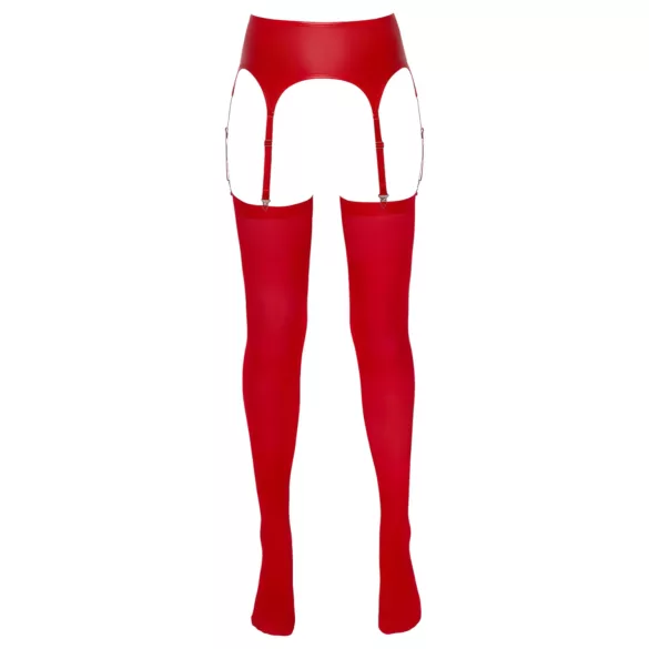 NO:XQSE - set reggicalze lucido - rosso - L/XL