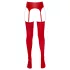 NO:XQSE - set reggicalze lucido - rosso - L/XL