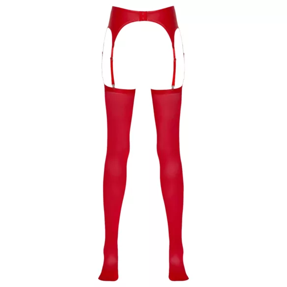 NO:XQSE - set reggicalze lucido - rosso - L/XL