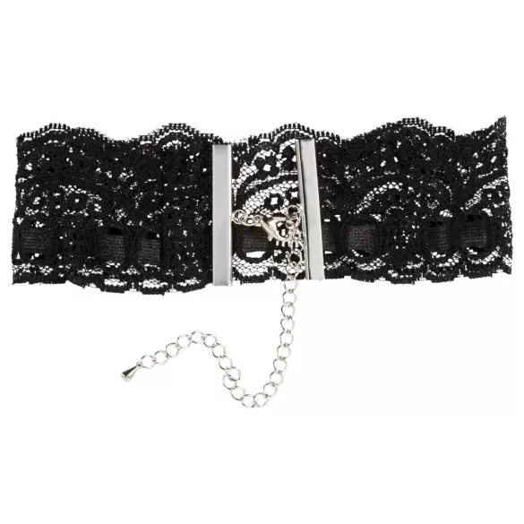 Cottelli - colletto in pizzo di similpelle, accessorio per costume BDSM