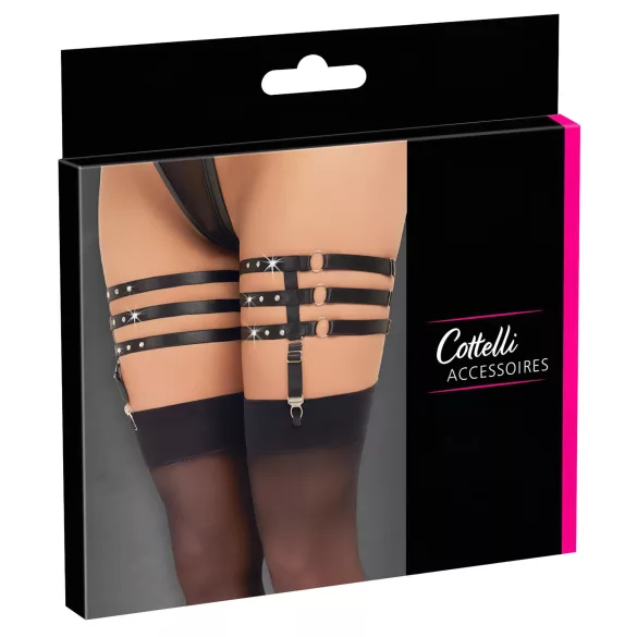 Cottelli - reggicalze effetto pelle - nero