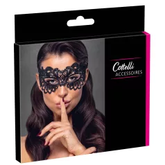 Cottelli - maschera in pizzo ricamato decorativo - nero